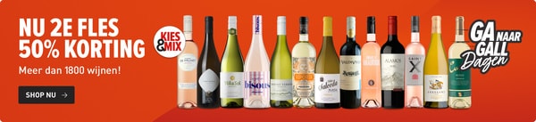 2e fles 50% korting op meer dan 1800 wijnen. Kies & mix
